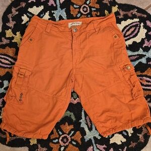 🔥🔥Y2K Bespoke Men’s Orange Cargo Shorts🔥🔥 SIZE 34